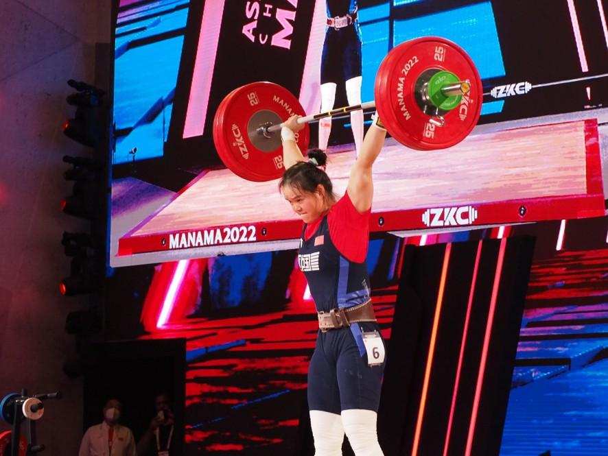 2022年巴林举重亚锦赛第五日:路德林无